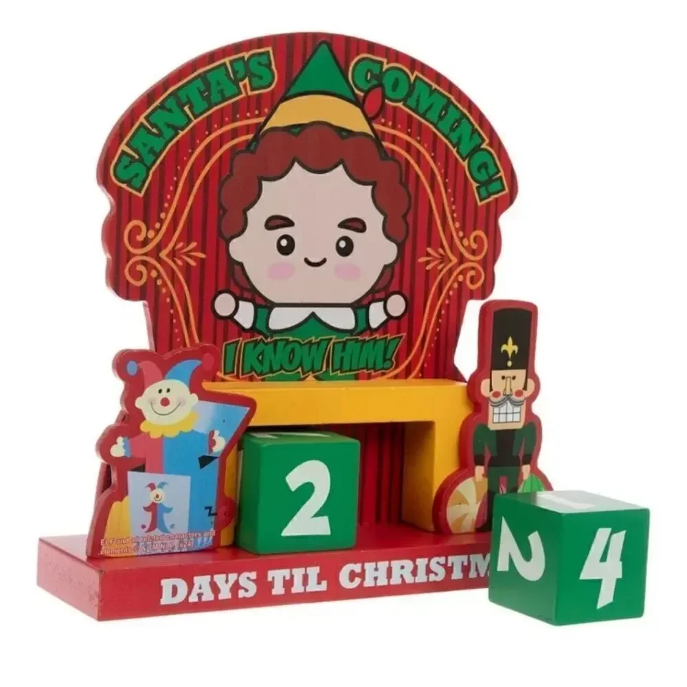 Buddy the Elf Christmas Countdown Advent Calendar Rotating Blocks Festive Decor